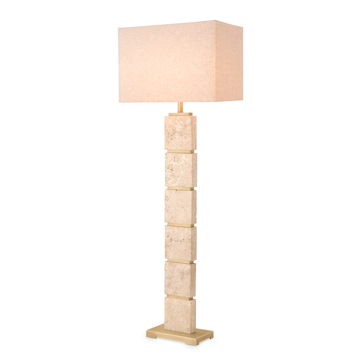 Floor Lamp Newton Travertine Incl Shade Eichholtz
