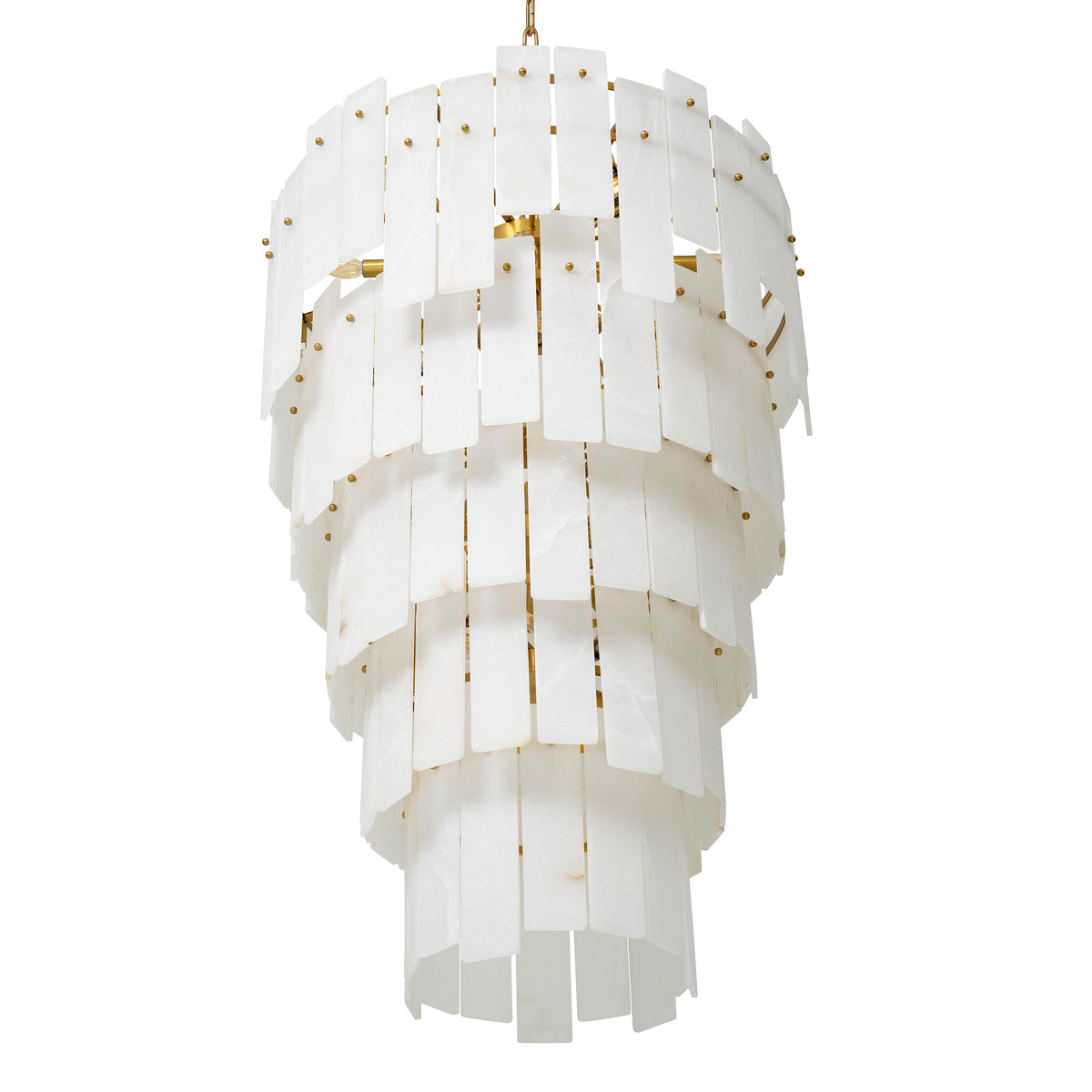 Chandelier Greyson Xl Antique Brass Finish Alabaster Eichholtz