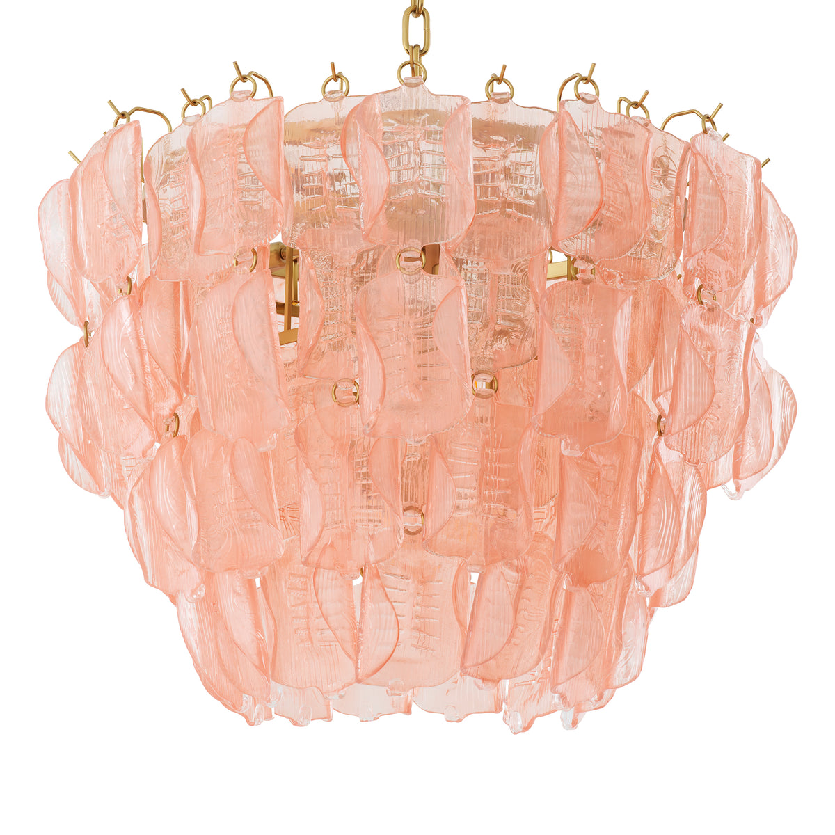 Chandelier Solange Pink Glass Eichholtz