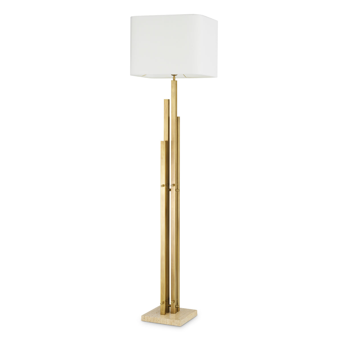 Floor Lamp Destino Vintage Brass Finish Incl Shade Eichholtz