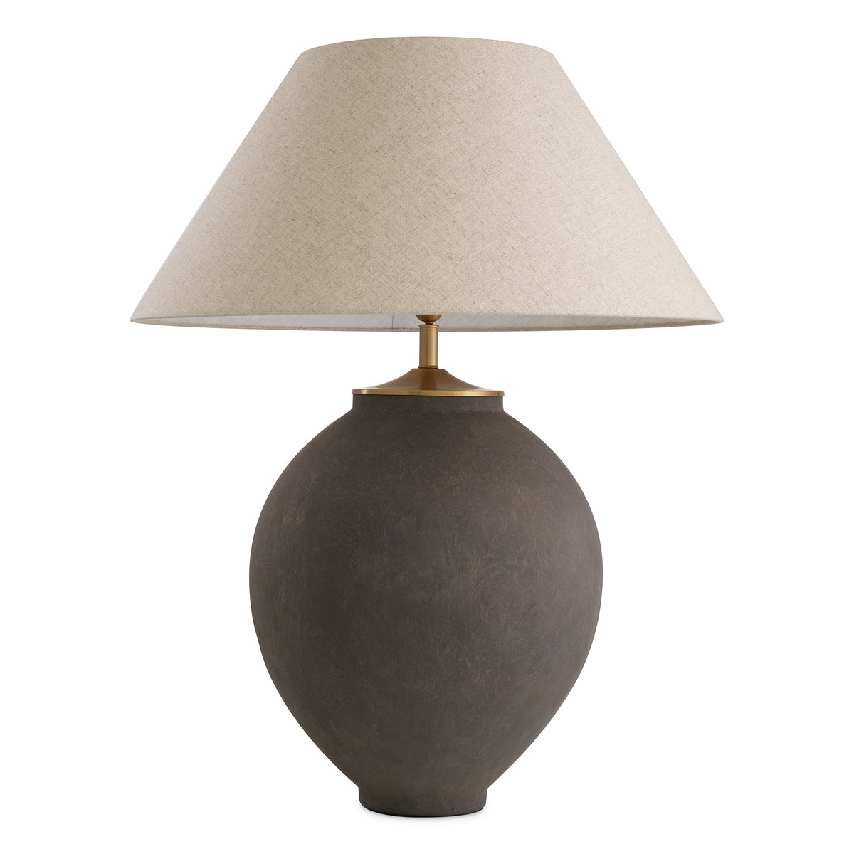 Table Lamp Moon Jar Taupe Finish Incl Shade Eichholtz