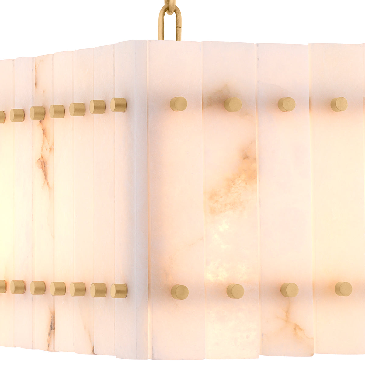 Chandelier Ruby Rectangular Alabaster Antique Brass Finish Eichholtz