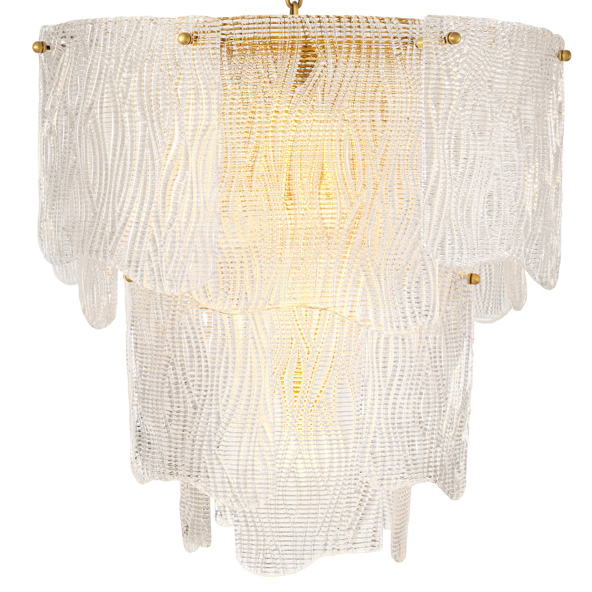 Chandelier Asinara Small Clear Textured Glass Eichholtz