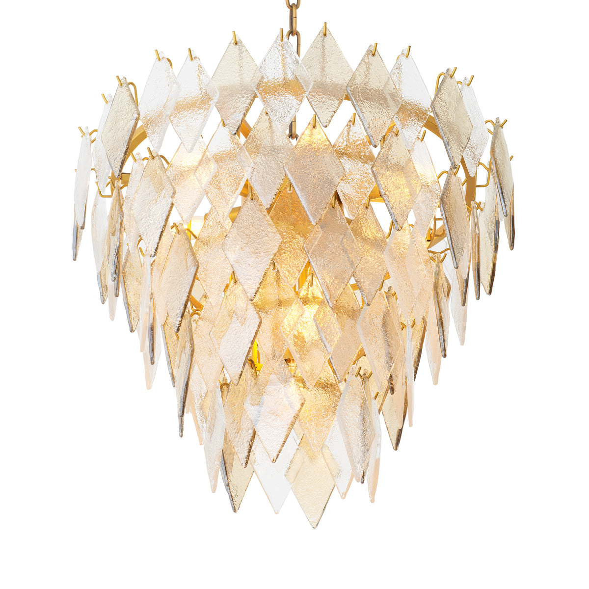Chandelier Rhombus Small Antique Brass Finish Eichholtz