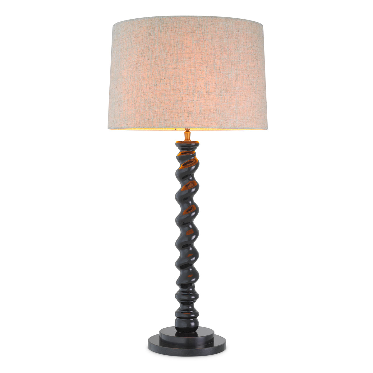 Table Lamp Massimo Piano Black Finish Incl Shade Eichholtz