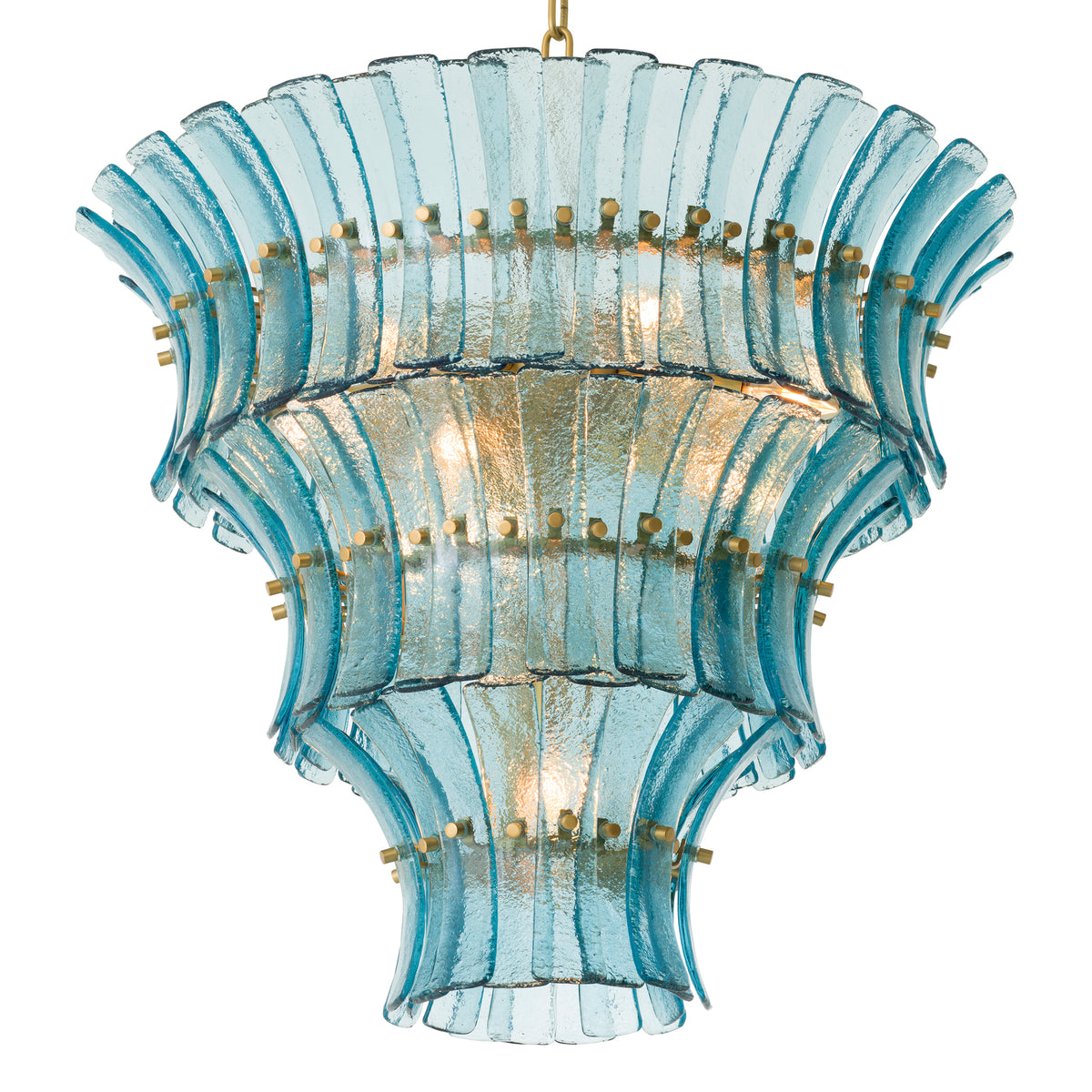 Chandelier Toscano Blue Glass Eichholtz