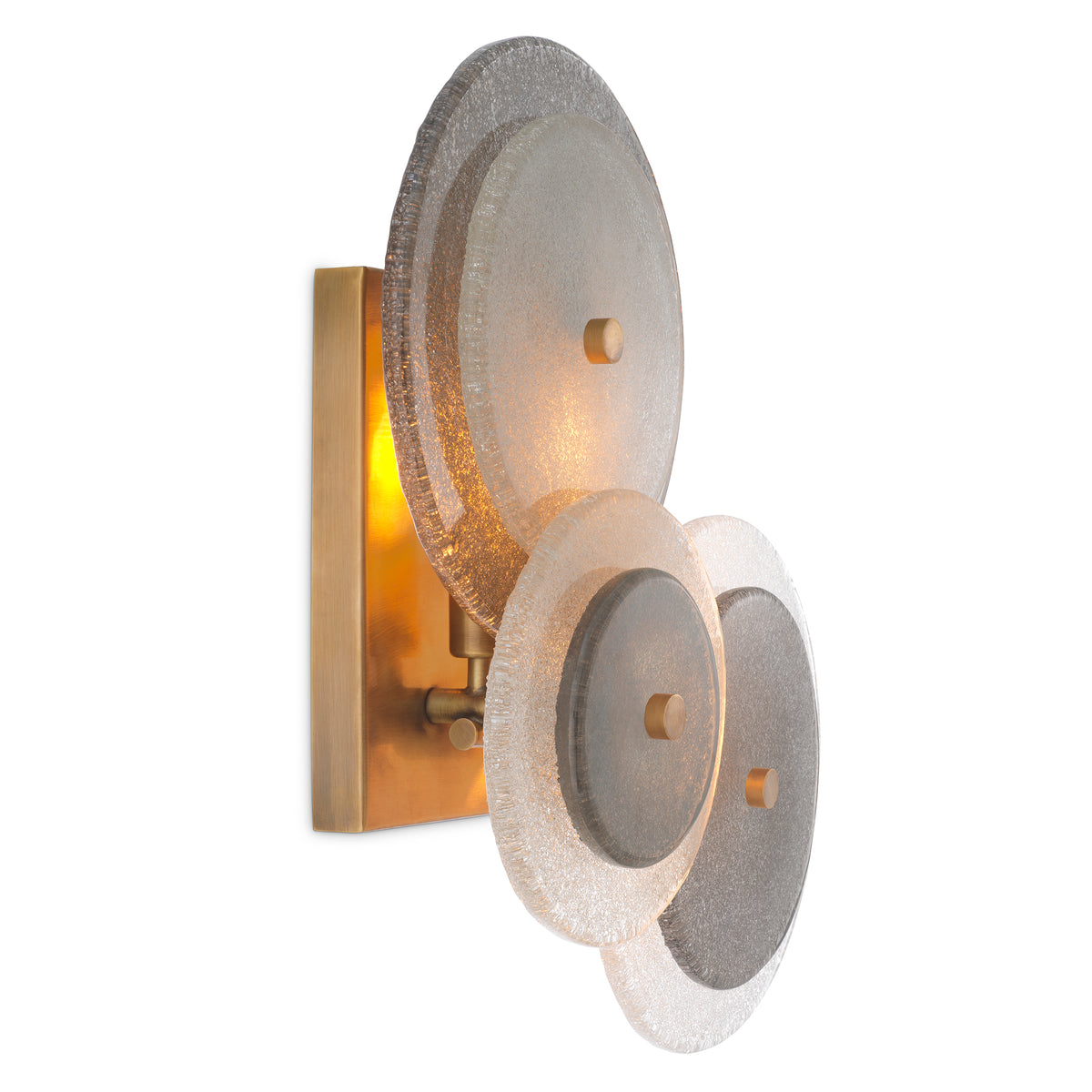 Wall Lamp Hyde Vintage Brass Finish Handmade Glass Eichholtz