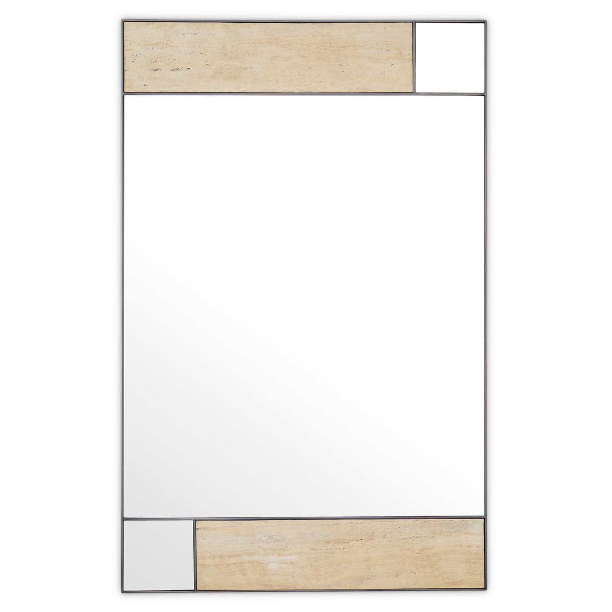 Mirror Cosimo Travertine Bronze Finish Eichholtz