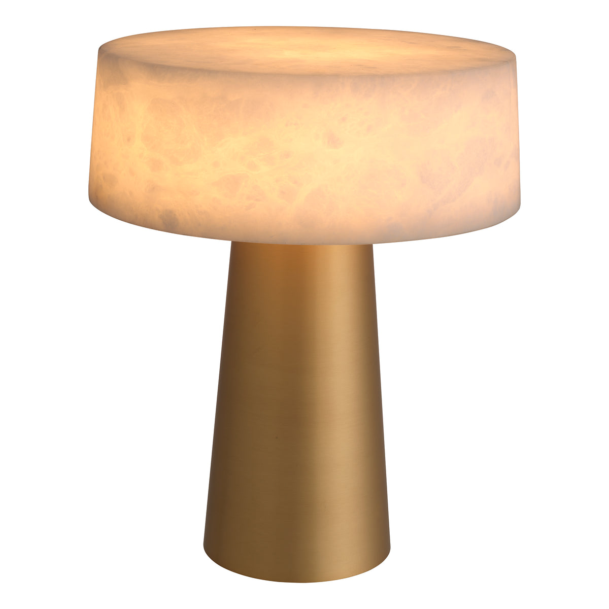 Table Lamp Cinco Antique Brass Finish Alabaster Eichholtz