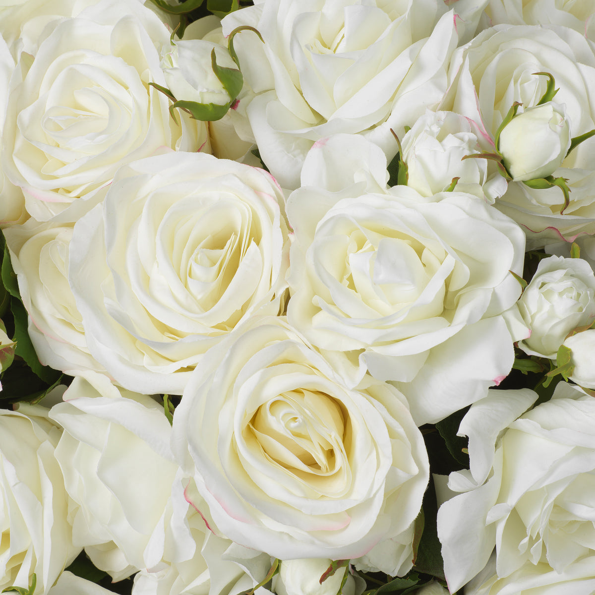 Bouquet Of Roses Two Tone White Real Touch 72 Pieces / 2 Varieties Eichholtz