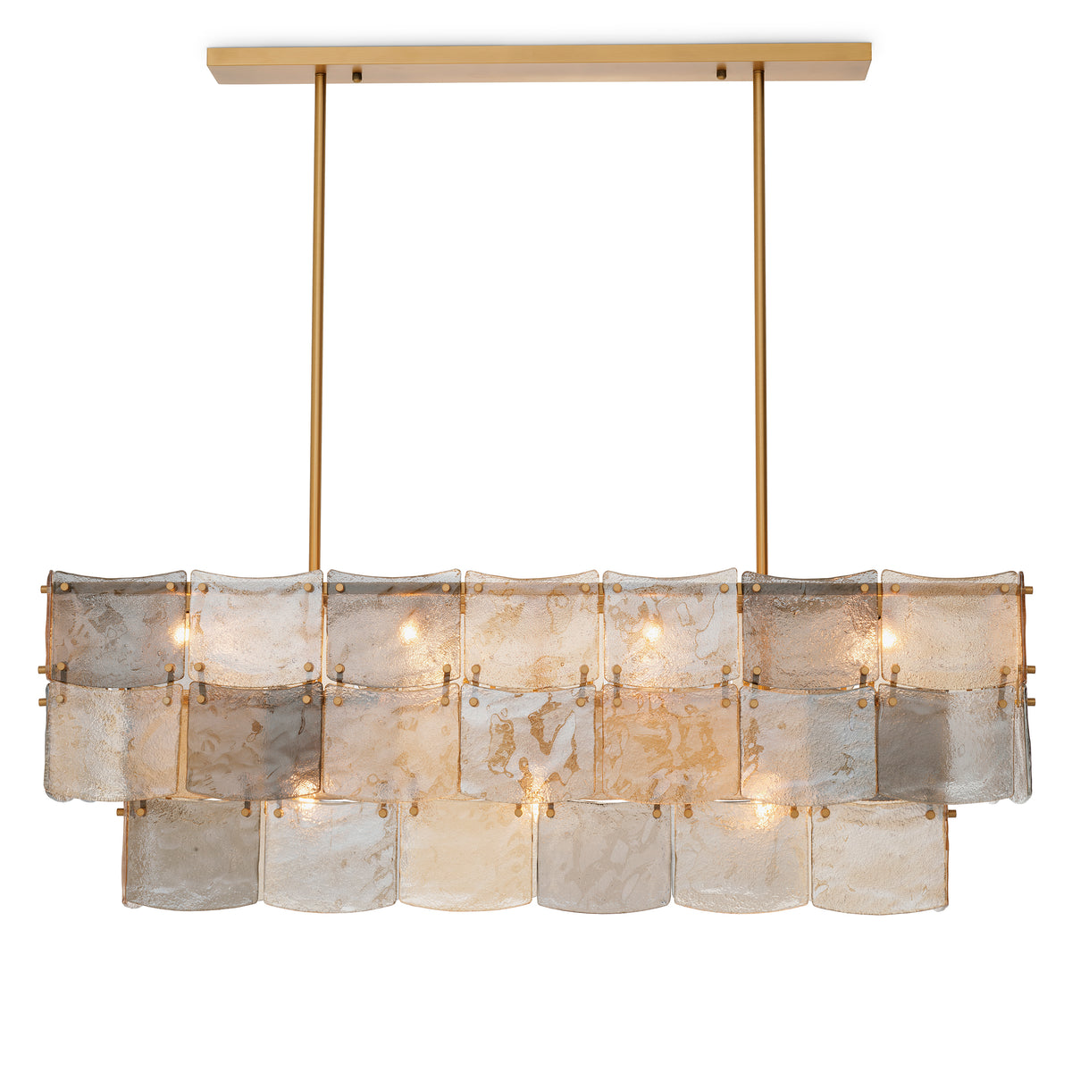 Chandelier Laurent Rectangular Antique Brass Finish Eichholtz