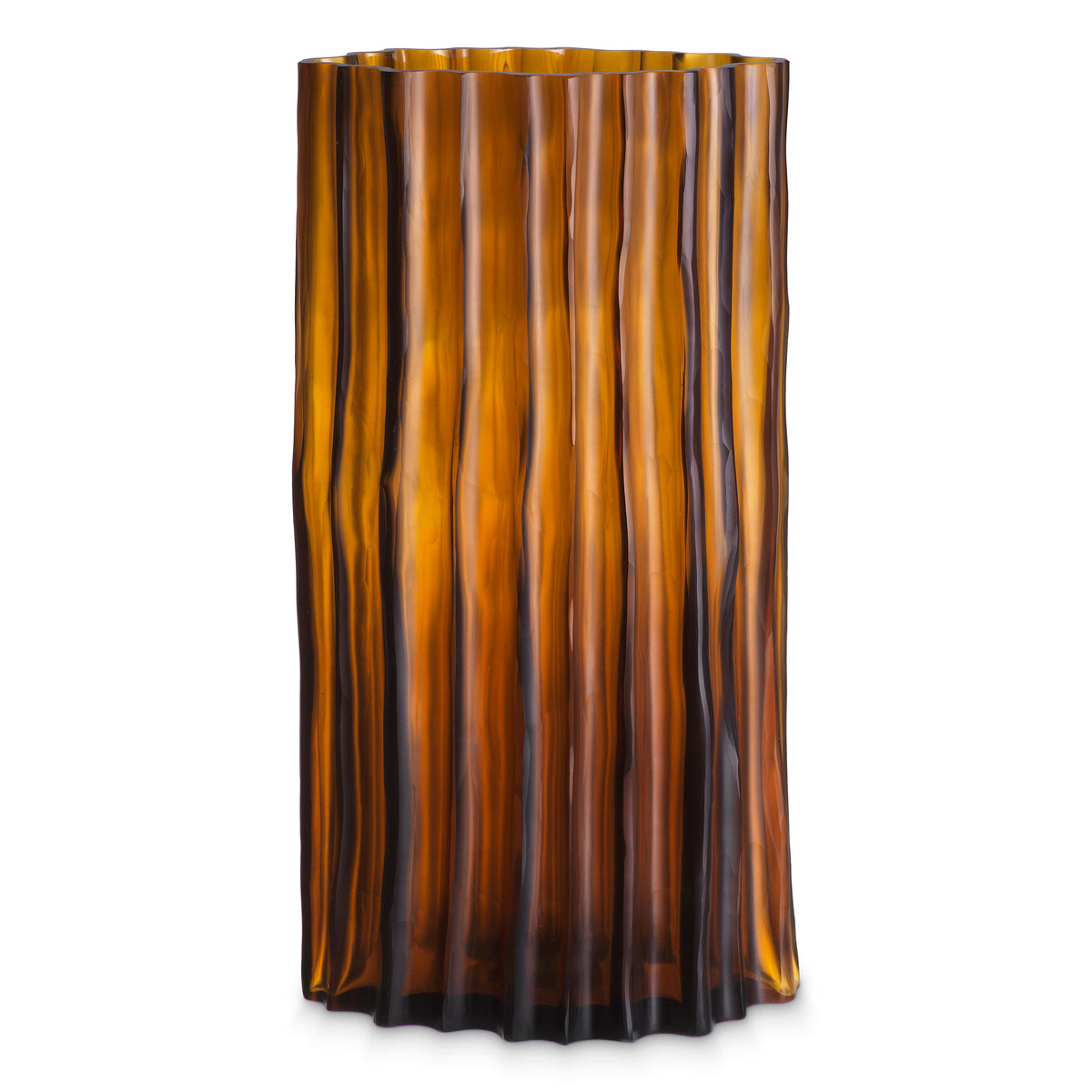 Vase Vivente Large Amber Glass Eichholtz