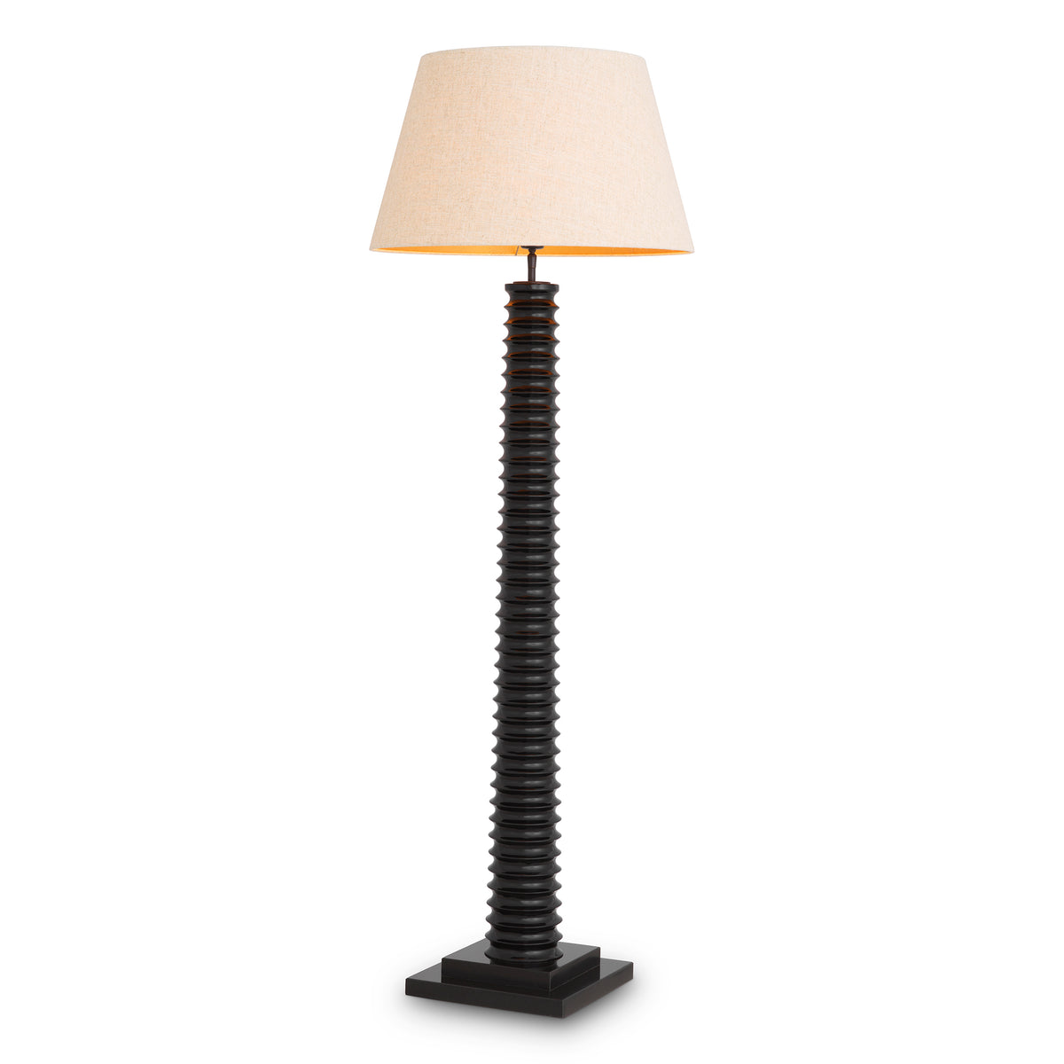 Floor Lamp Callao Piano Black Finish Incl Shade Eichholtz