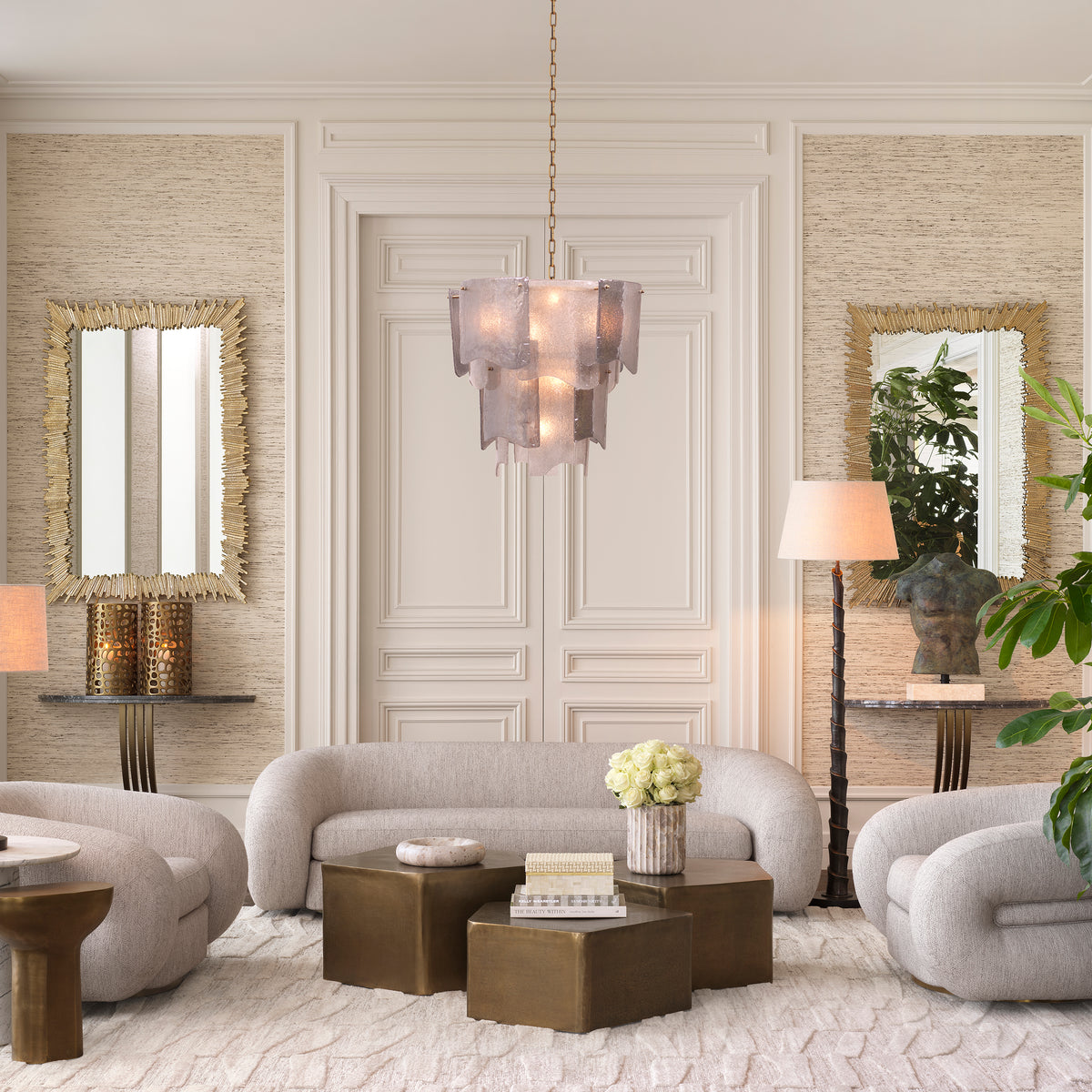 Floor Lamp Riverbank Bronze Highlight Finish Incl Shade Eichholtz