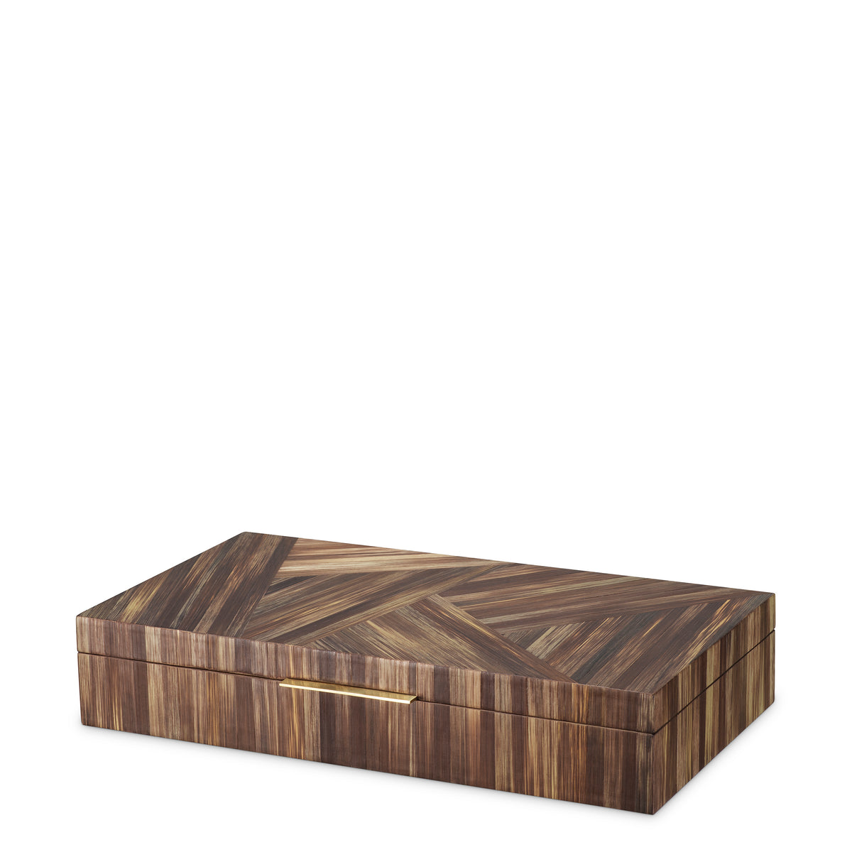 Box Harvard Straw Marquetry Brown Eichholtz