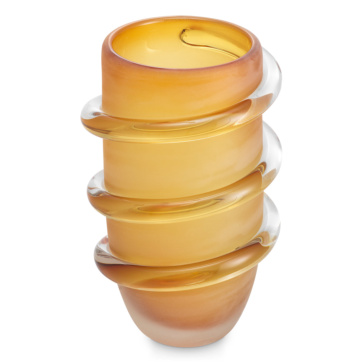 Vase Eliano Small Frosted Amber Glass Eichholtz