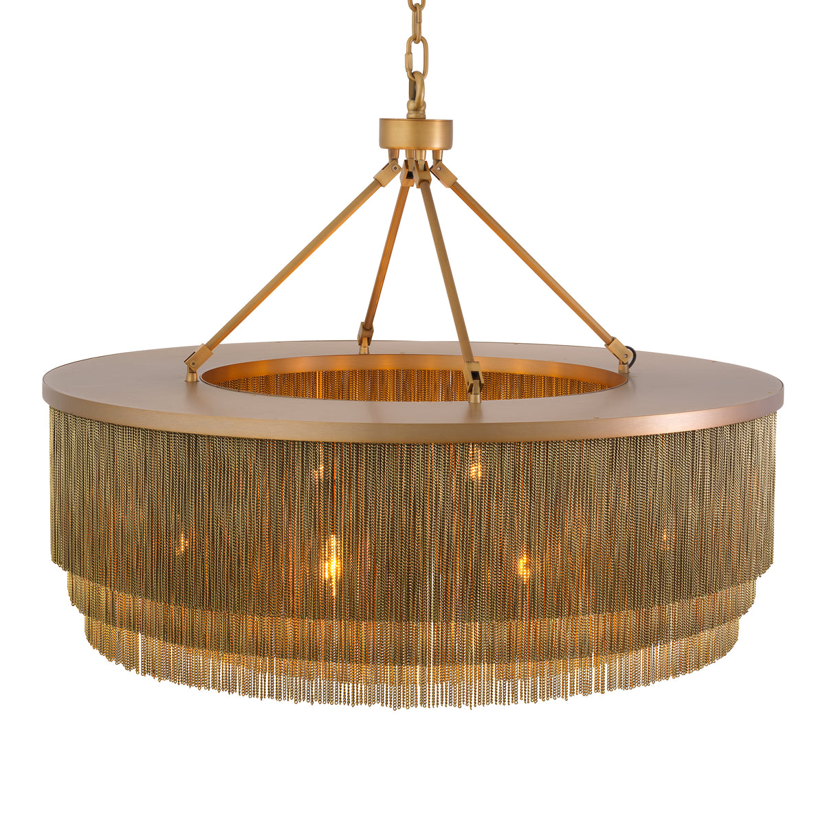 Chandelier Tissot Large Antique Brass Finish Eichholtz