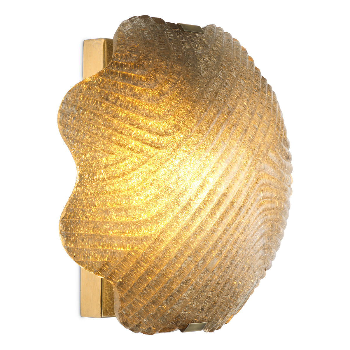 Wall Lamp Nuria Vintage Brass Finish Handmade Glass Eichholtz