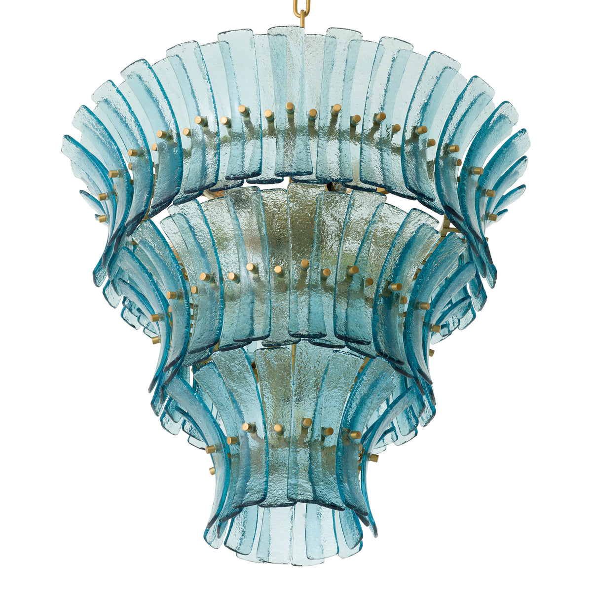 Chandelier Toscano Blue Glass Eichholtz