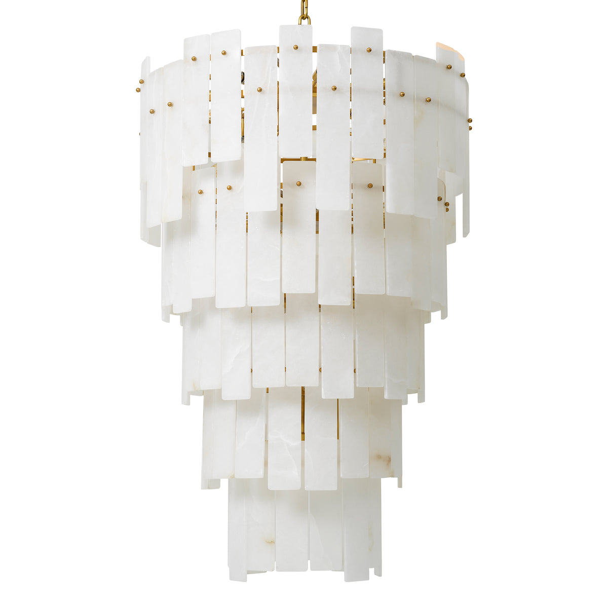 Chandelier Greyson Xl Antique Brass Finish Alabaster Eichholtz