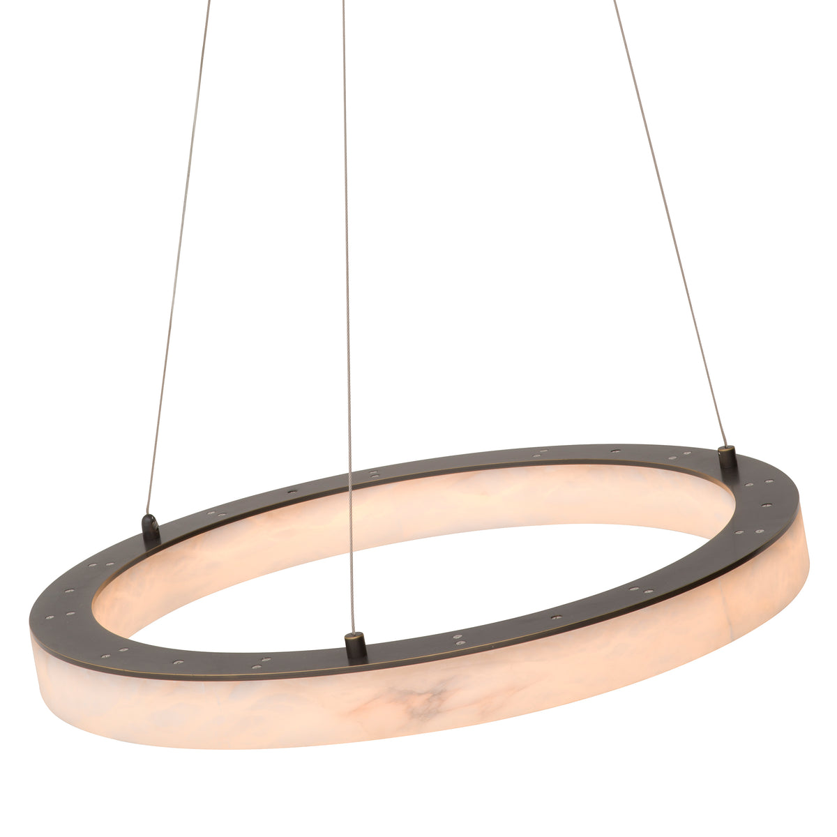 Chandelier Sankt Gallen Small Bronze Highlight Finish Alabaster Eichholtz