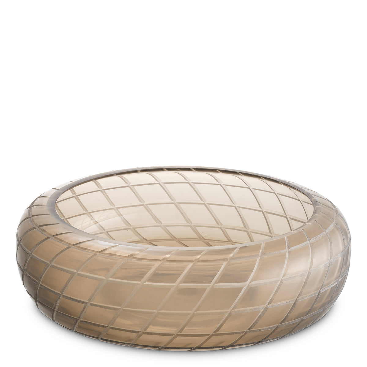Bowl Tarano Matte Sand Color Glass Eichholtz