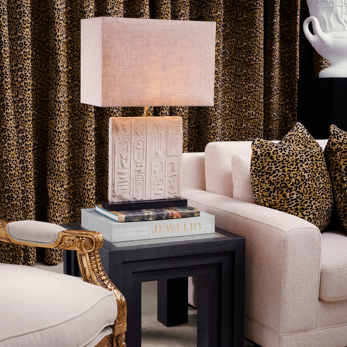 Cushion Diana Large Bernard Leopard Camel Eichholtz