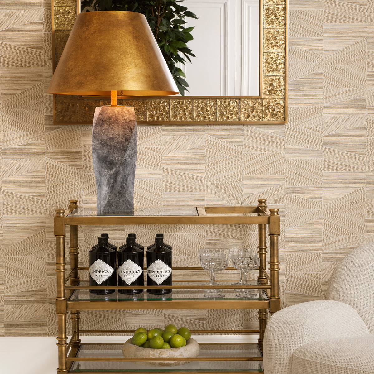 Table Lamp Camelia Grey Marble Eichholtz