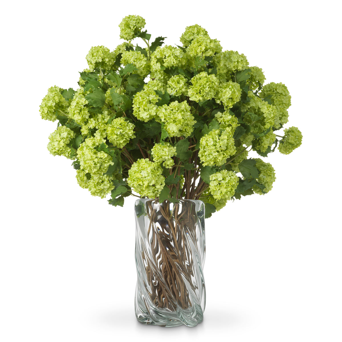 Bouquet Of Hydrangeas Snowball Green Real Touch 36 Pieces Eichholtz