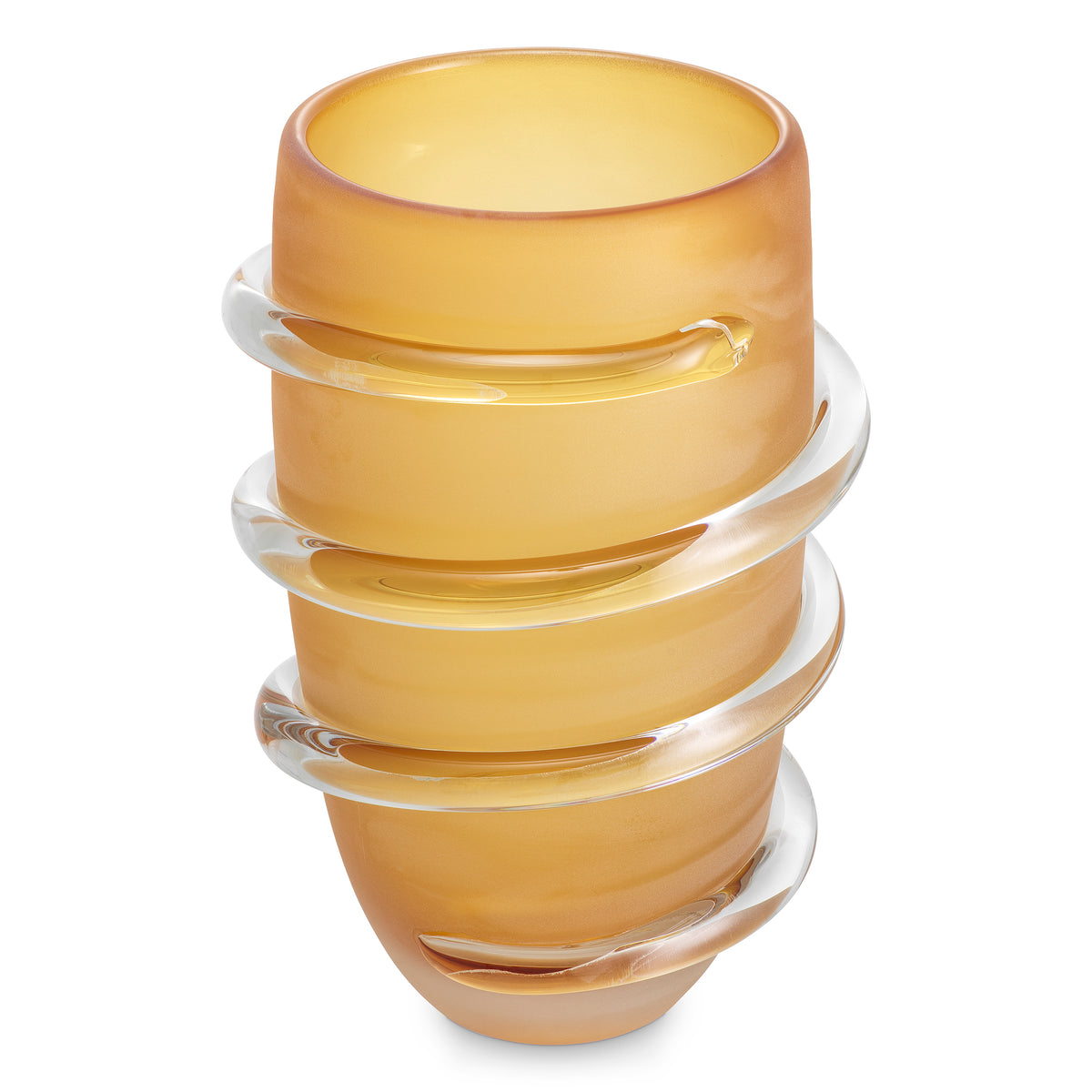 Vase Eliano Large Frosted Amber Glass Eichholtz