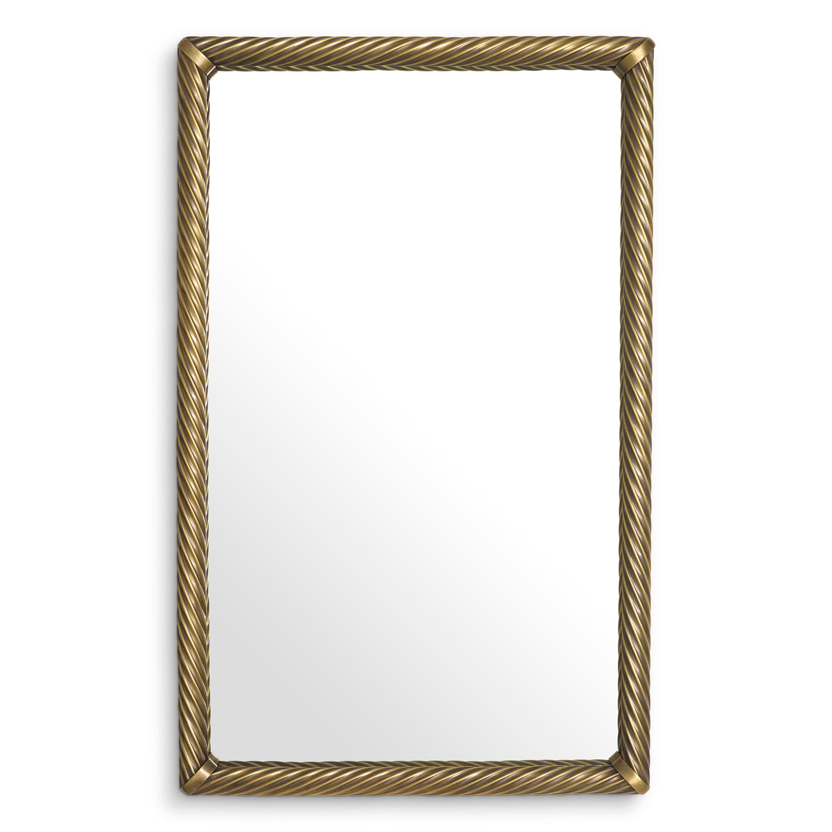 Mirror Salvi Rectangular Vintage Brass Finish Eichholtz