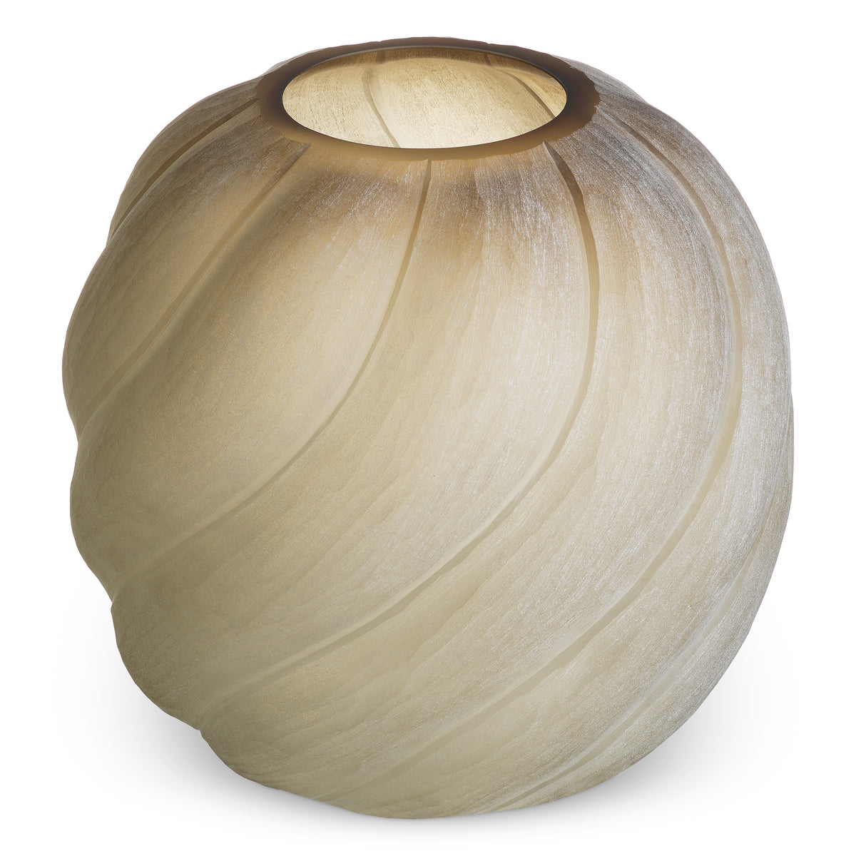 Vase Sicilia Large Light Brown Glass Eichholtz