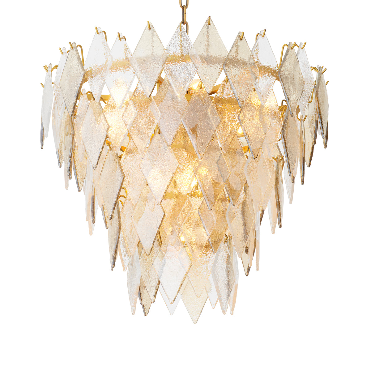 Chandelier Rhombus Small Antique Brass Finish Eichholtz