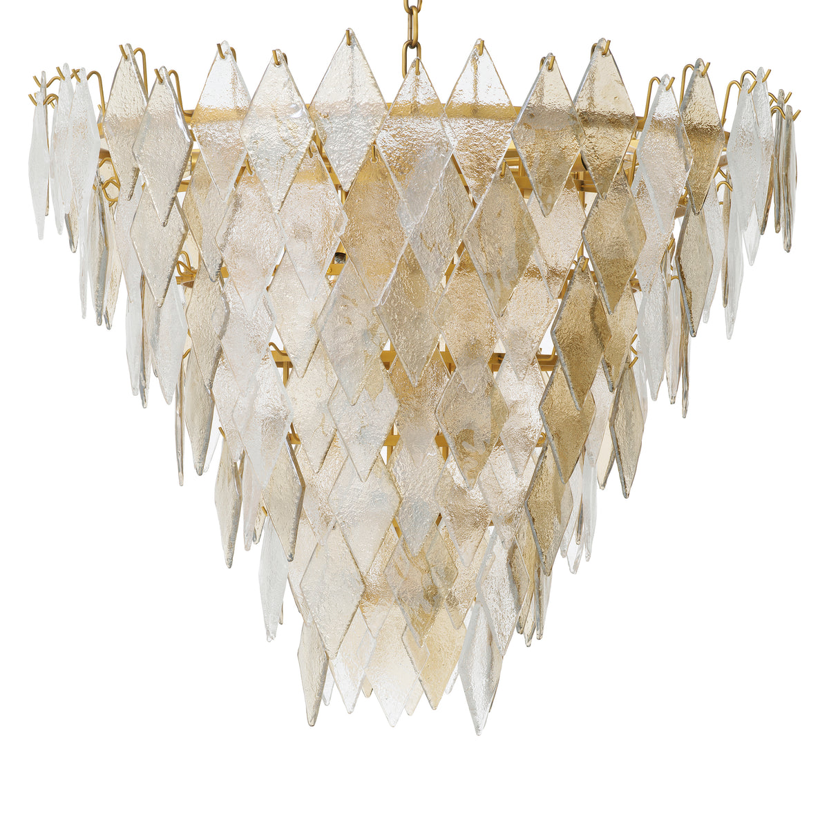 Chandelier Rhombus Large Antique Brass Finish Eichholtz
