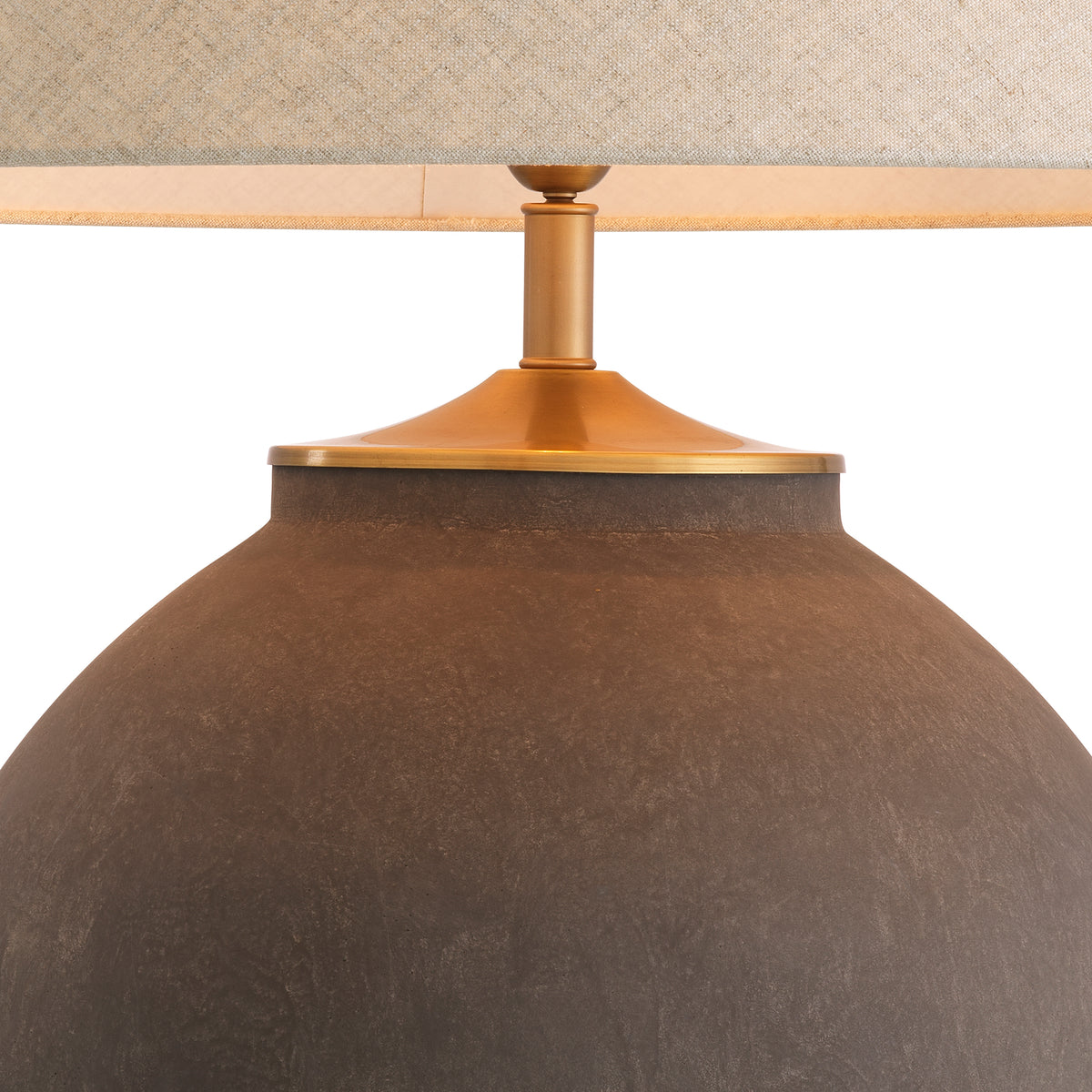 Table Lamp Moon Jar Taupe Finish Incl Shade Eichholtz