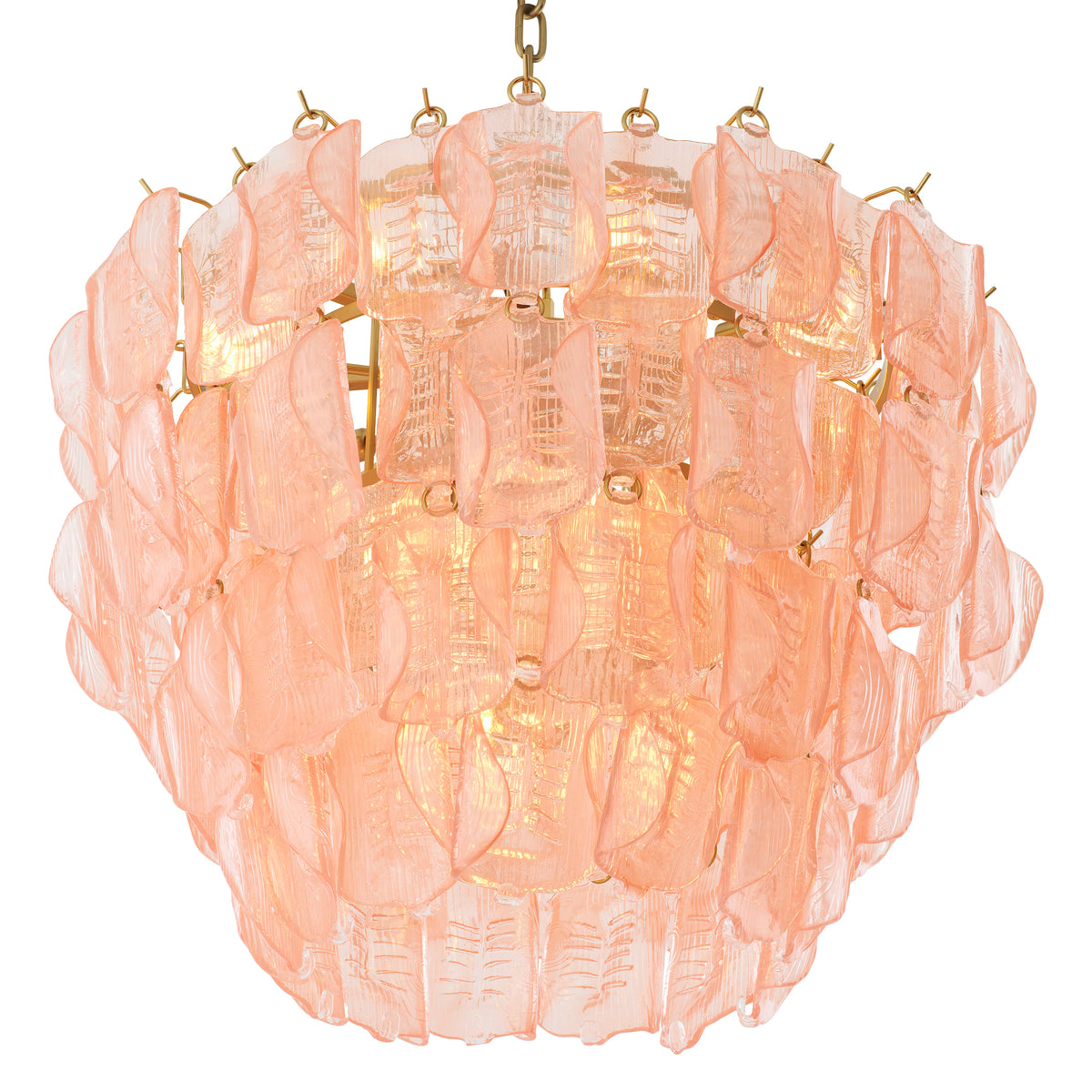 Chandelier Solange Pink Glass Eichholtz