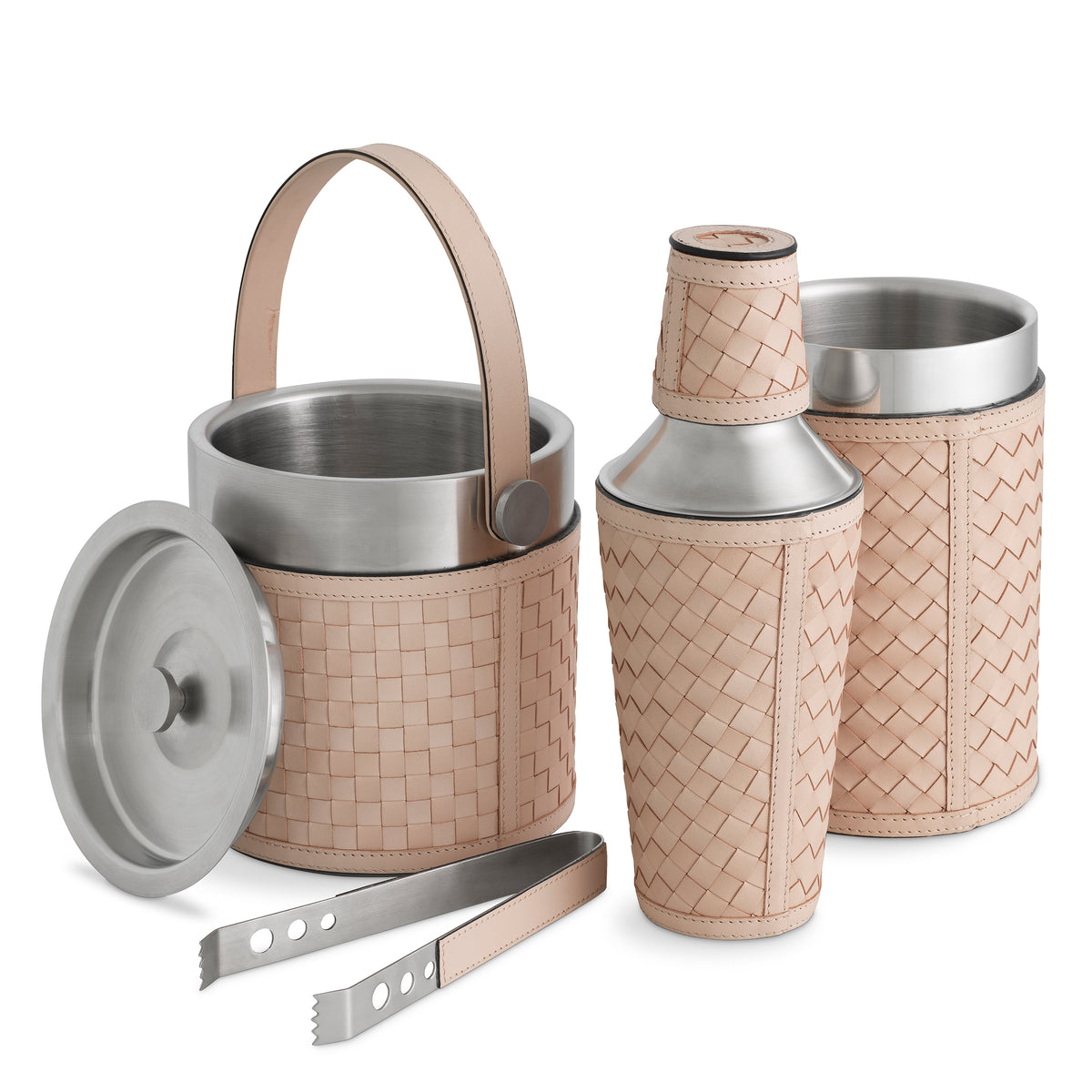 Bar Set Sintra Tan Leather Set Of 3 Eichholtz
