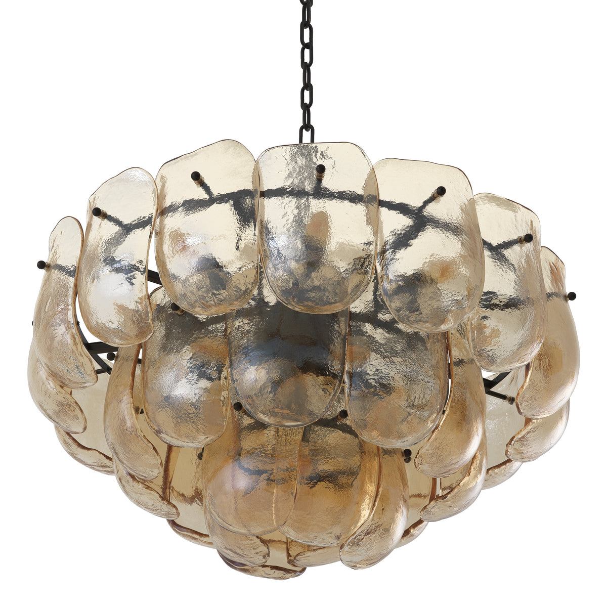 Chandelier Gustave Champagne Coloured Glass Eichholtz