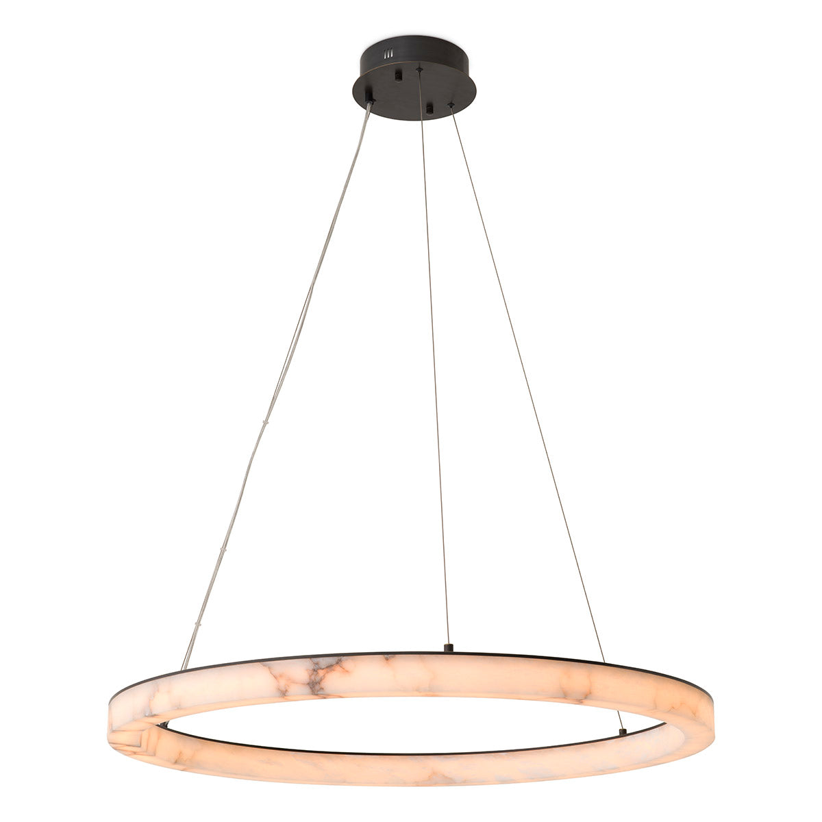 Chandelier Sankt Gallen Large Bronze Highlight Finish Alabaster Eichholtz