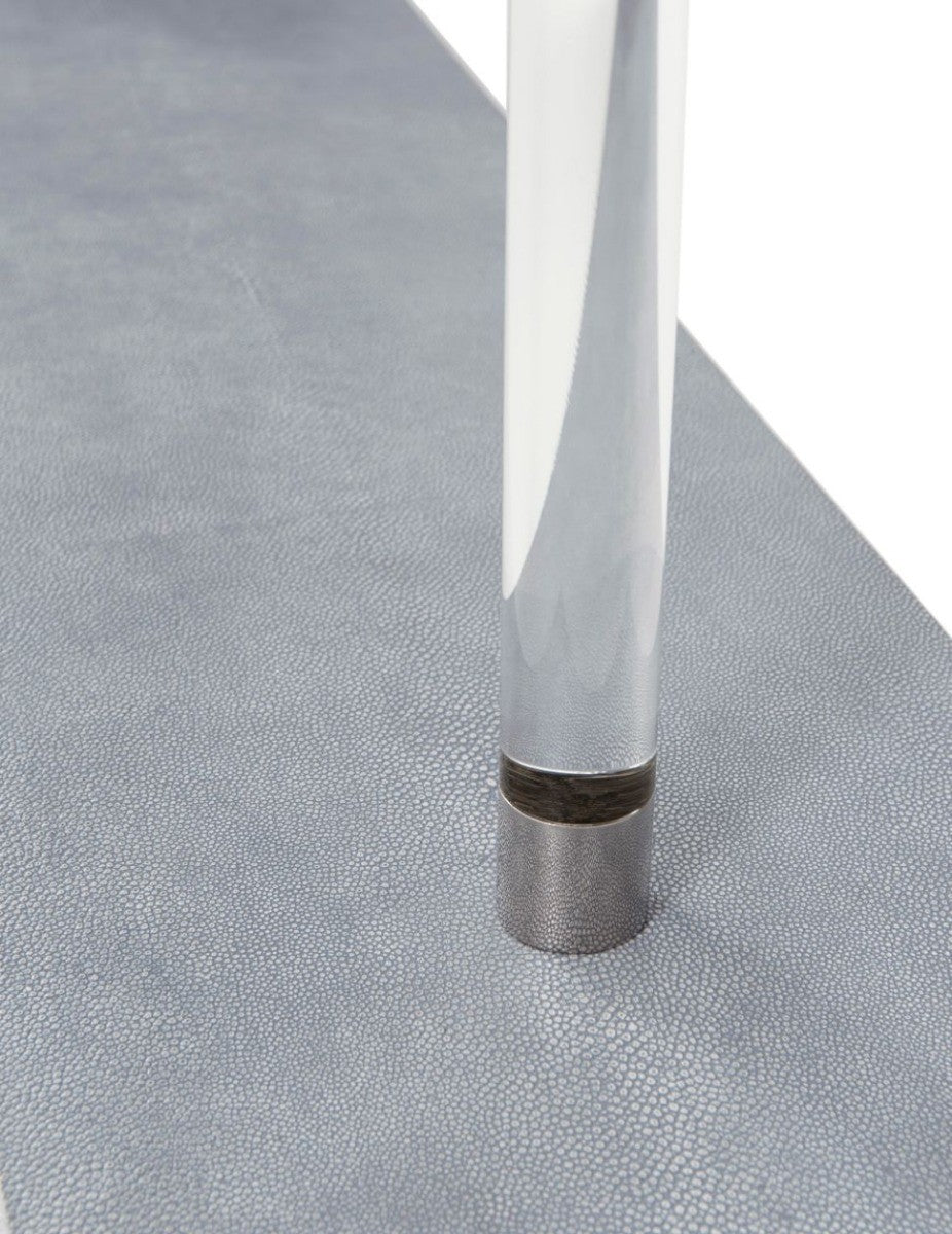 Phenomenon Console Table in Faux Shagreen by Theodore Alexander