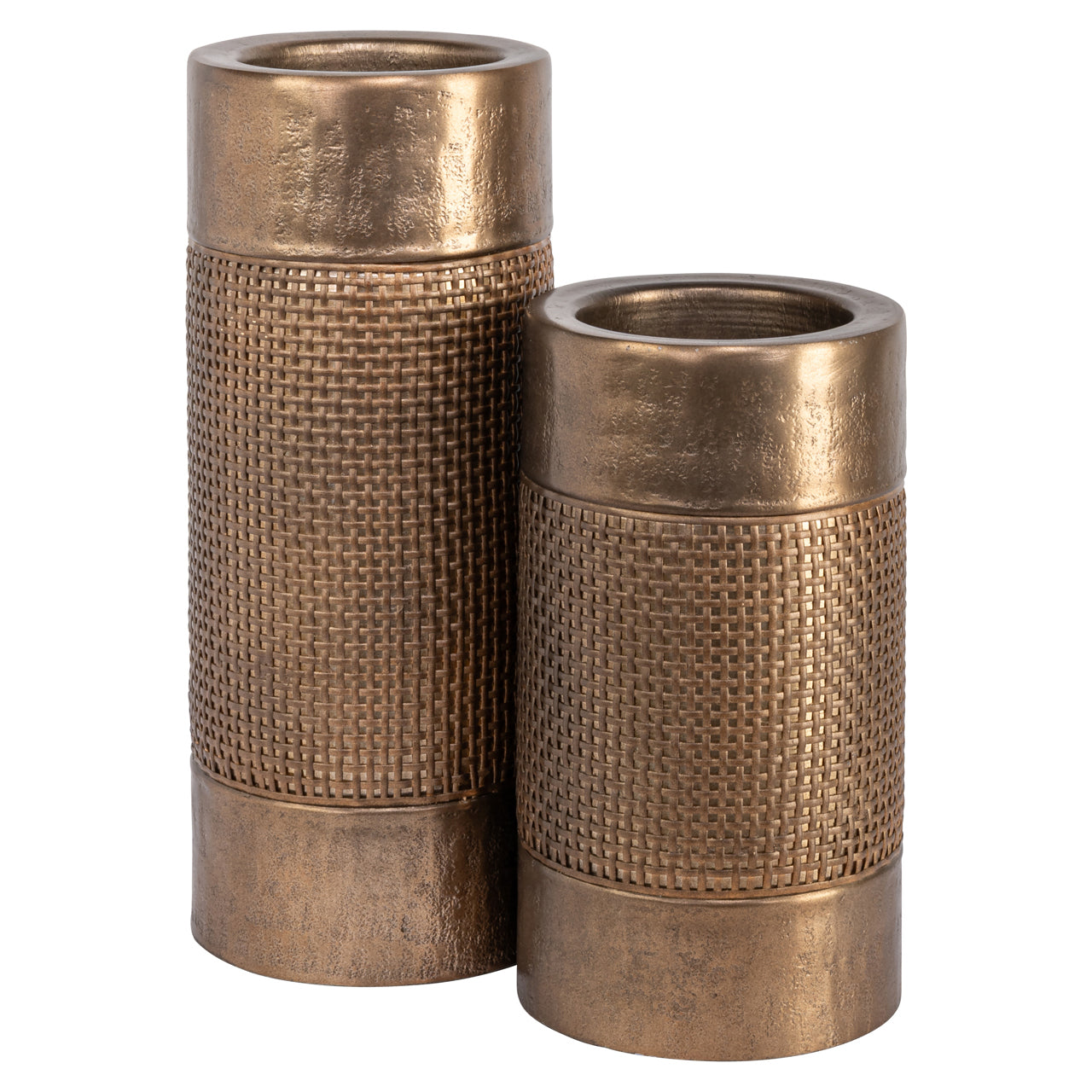 Sky Brushed Gold Candle Holder - Large by Richmond Interiors