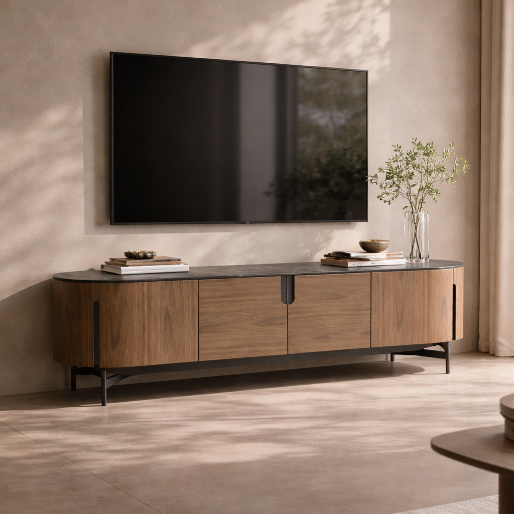 Darcy Walnut & Grey TV Unit by Tommy Franks