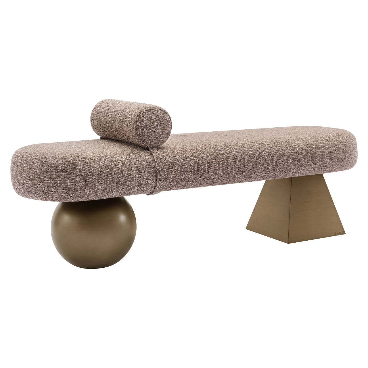 Alexander Jones Brown Tweed Bench Seat by Richmond Interiors