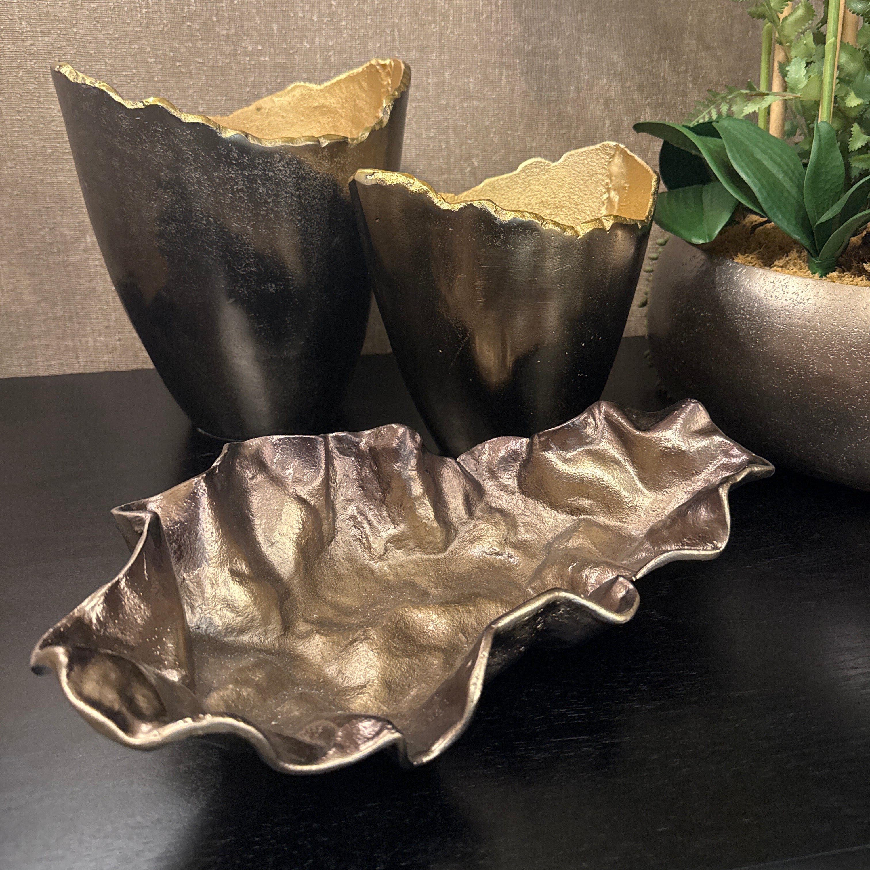 Lowe Cast Aluminium Bowl Small 36cm by Libra Interiors