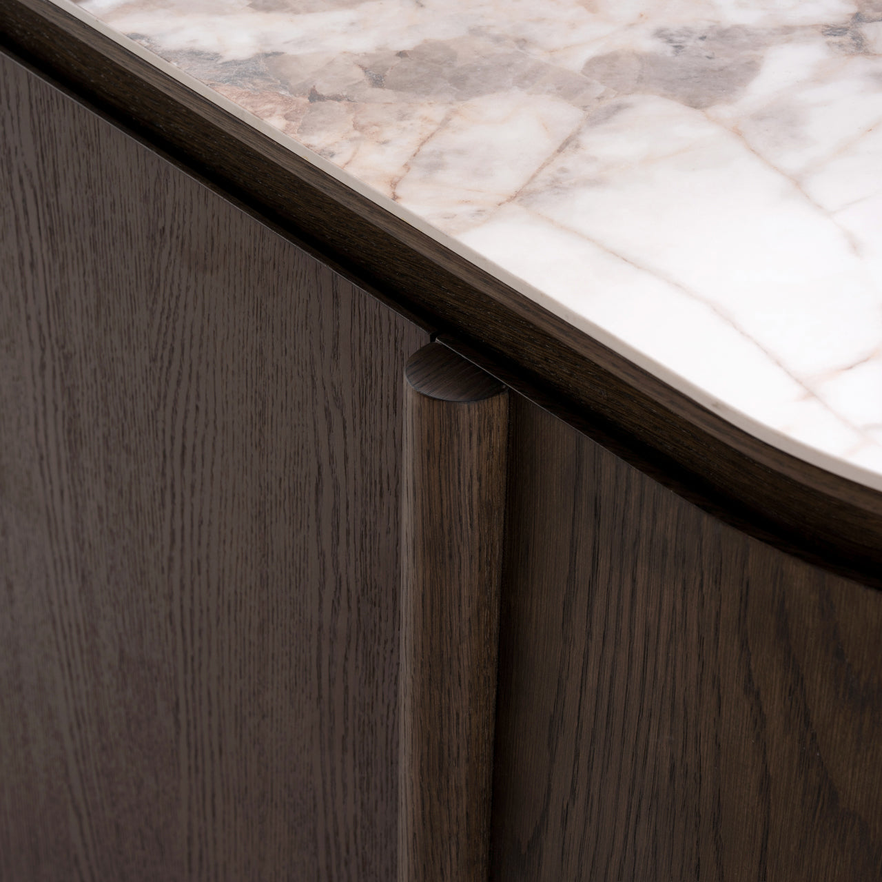 Langford Brown Oak Wood & Ceramic Sideboard by Richmond Interiors