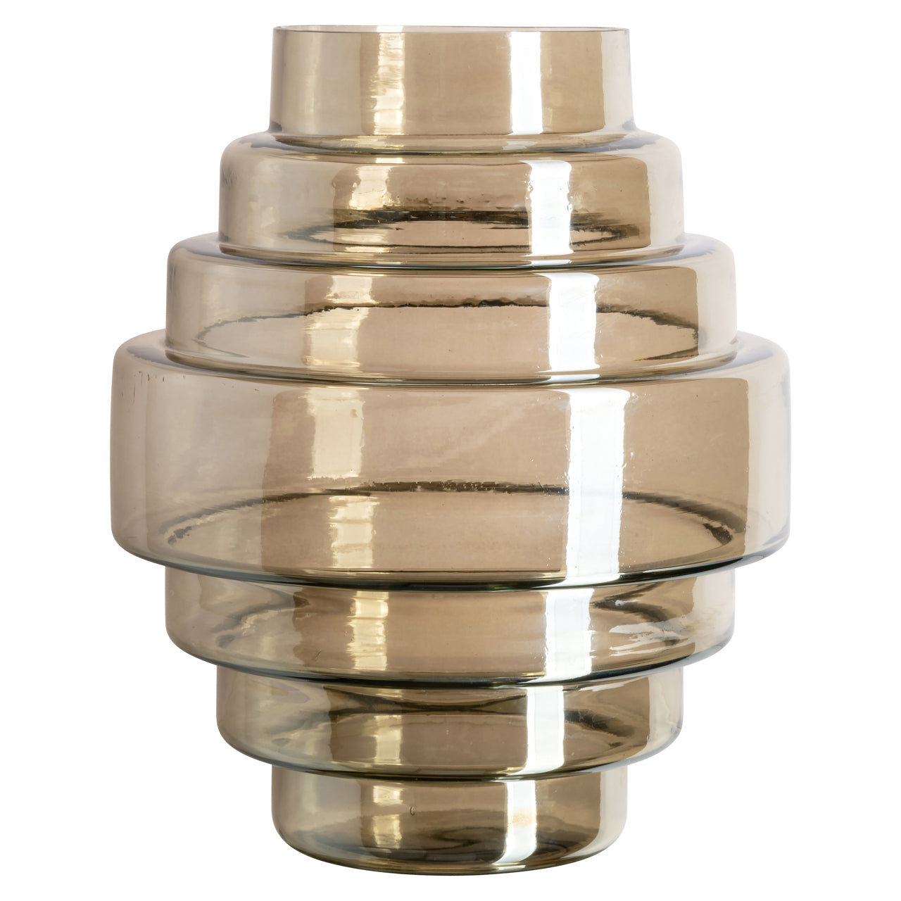 Liosa Smoked Glass Large Vase - Smoke by Richmond Interiors