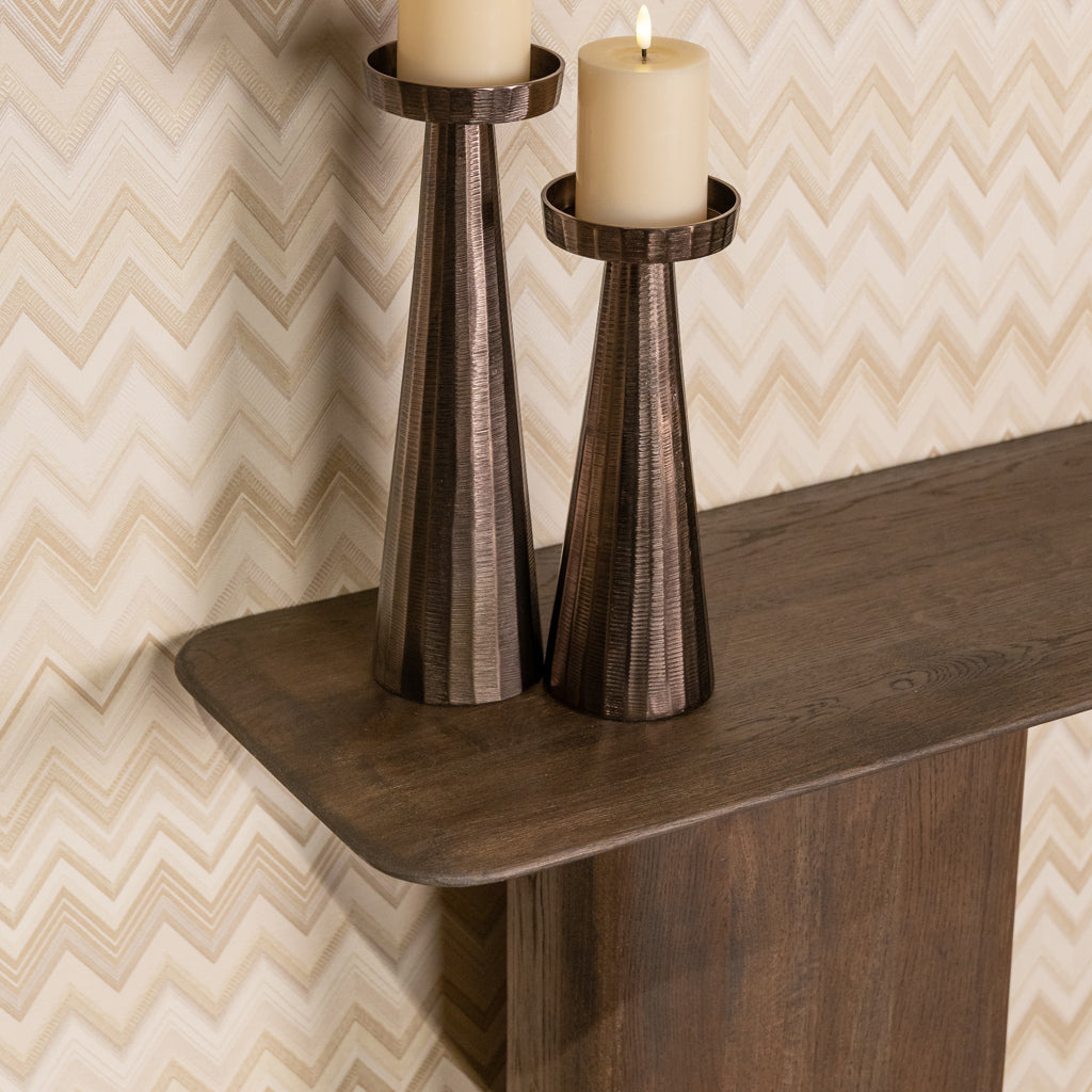 Castello Smoked Charcoal & Marble Console Table by Richmond Interiors