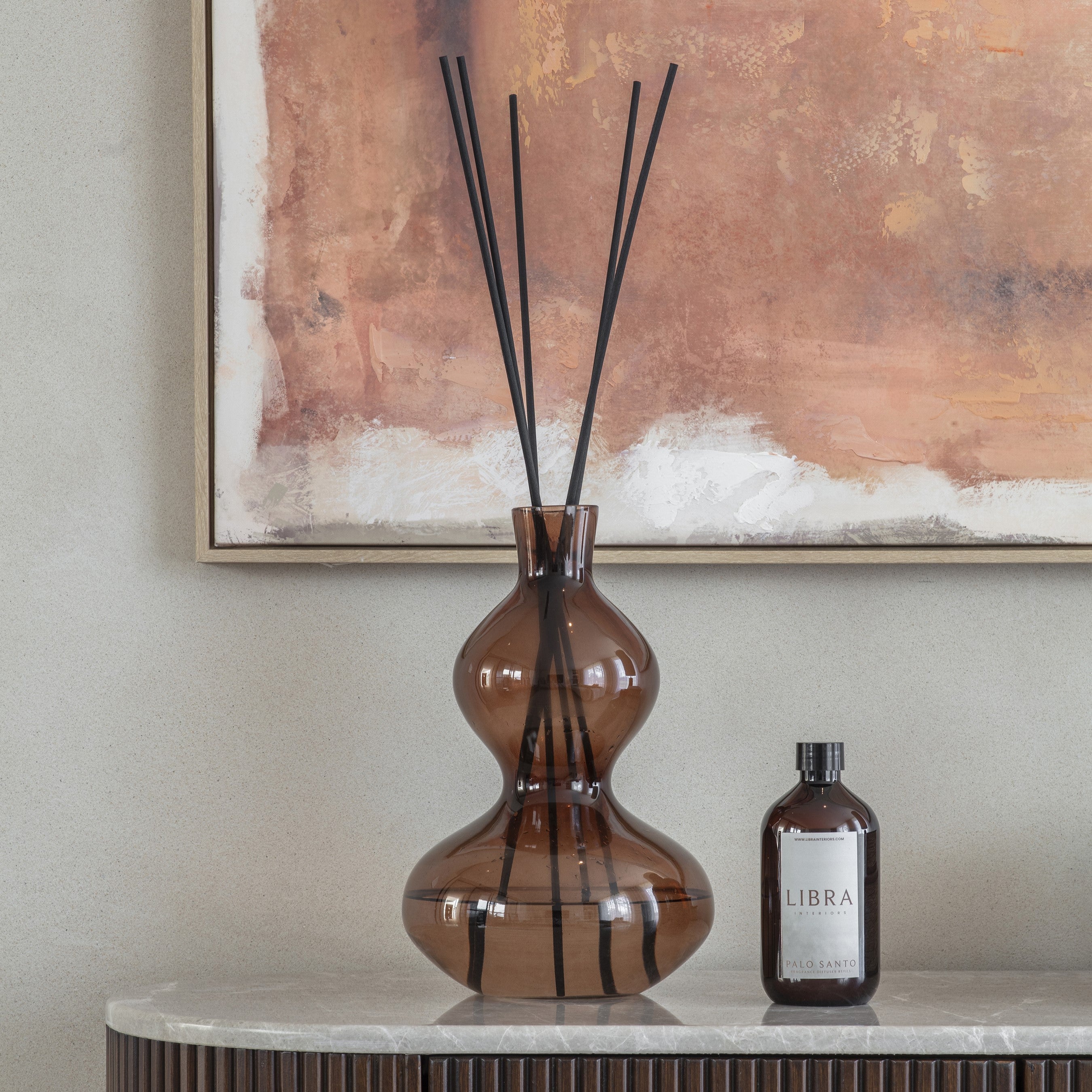 Brown Palo Santo, Amyris, Clove & Vetiver Reed Diffuser Fragrance by Libra Interiors