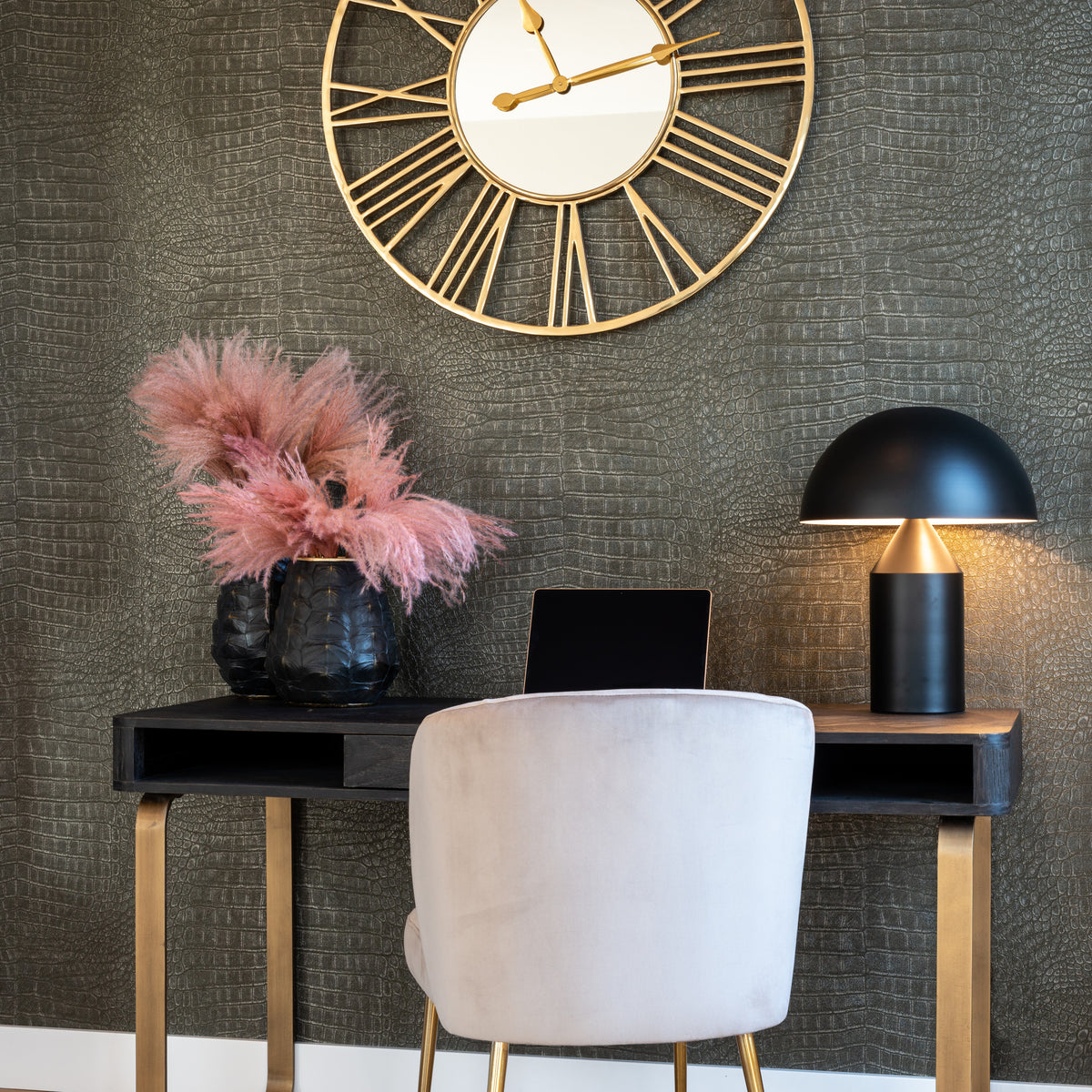 Dining chair Cannon khaki velvet by Richmond Interiors