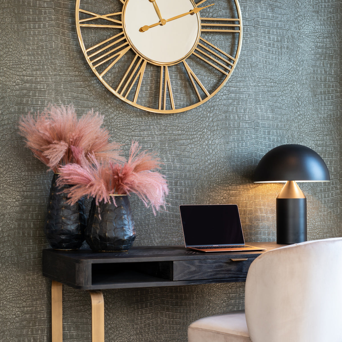 Dining chair Cannon khaki velvet by Richmond Interiors
